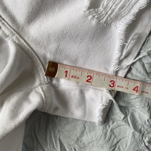 Rolla’s Original Cut Off High Waist Denim Jean Shorts White 25 - Picture 9 of 16